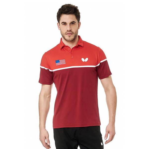 Butterfly USA Team 21-22 Shirt, Red, Model 2